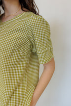 The Sylvie Top in Green Gingham