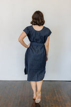 The Serene Kaftan Dress in Denim