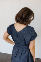 The Serene Kaftan Dress in Denim