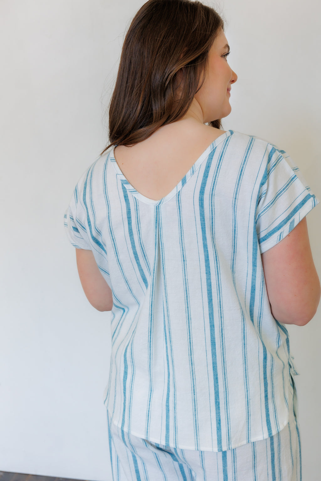 The Oasis Shirt in Aegean Stripe