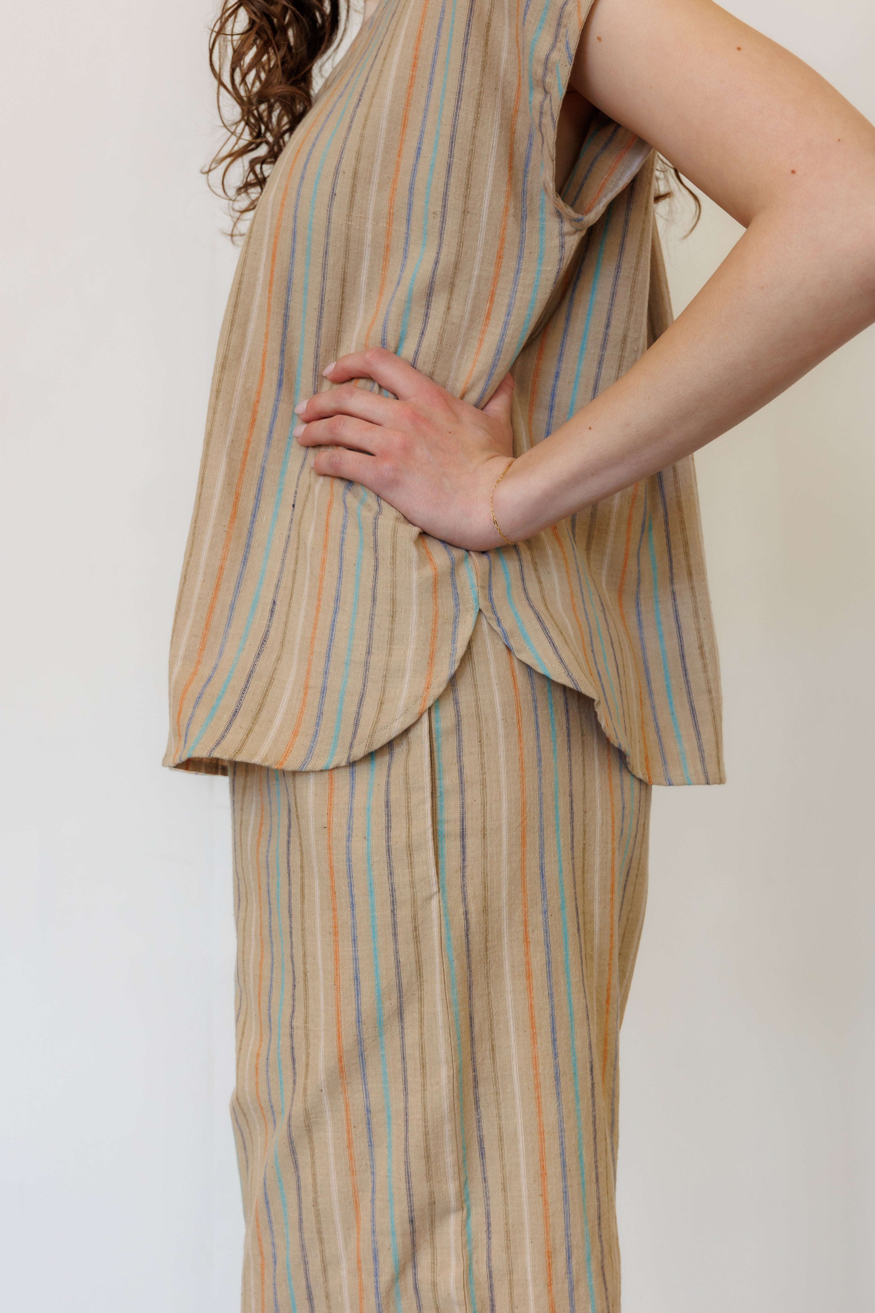 The Oasis Shirt in Hazel Stripe