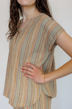 The Oasis Shirt in Hazel Stripe