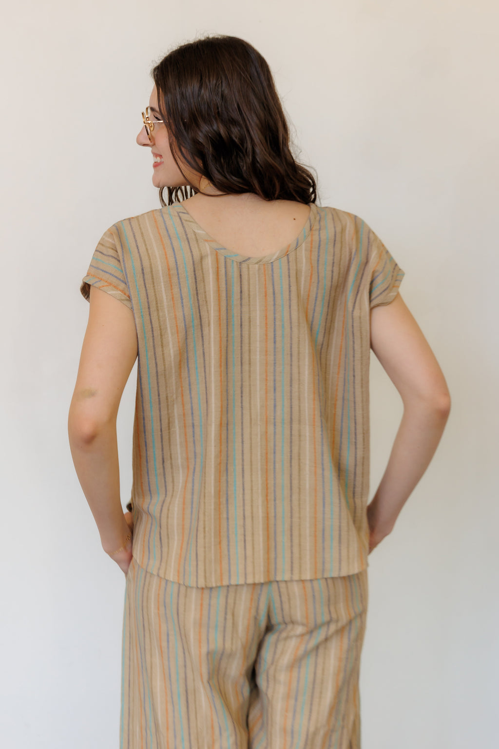 The Oasis Shirt in Hazel Stripe