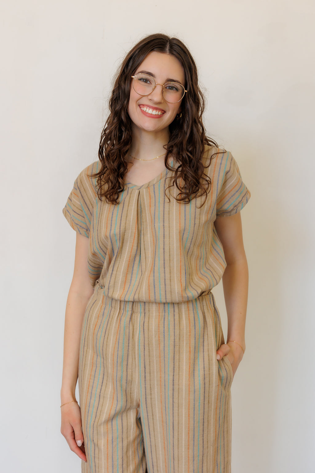 The Oasis Shirt in Hazel Stripe