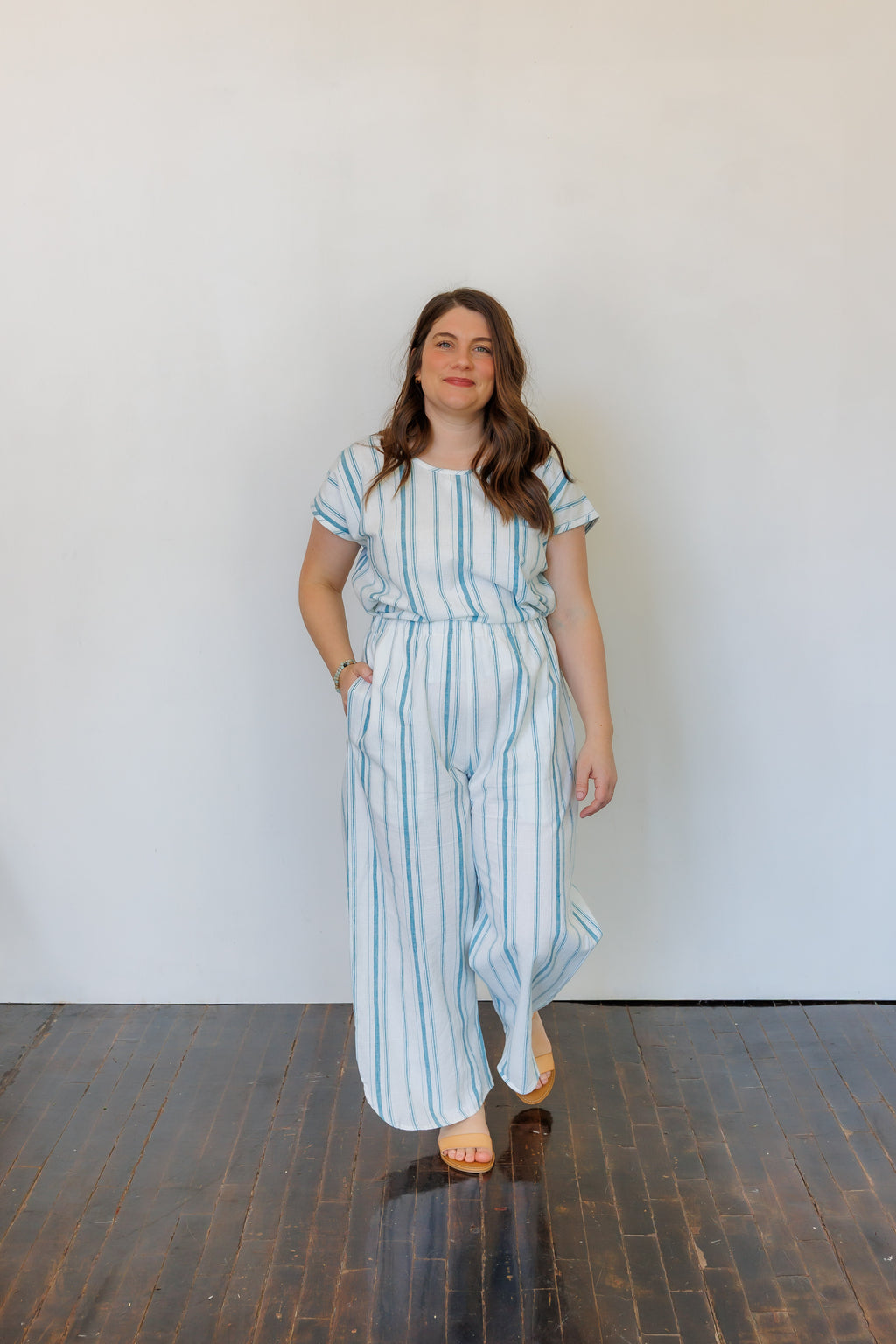 The Oasis Shirt in Aegean Stripe