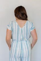The Oasis Shirt in Aegean Stripe