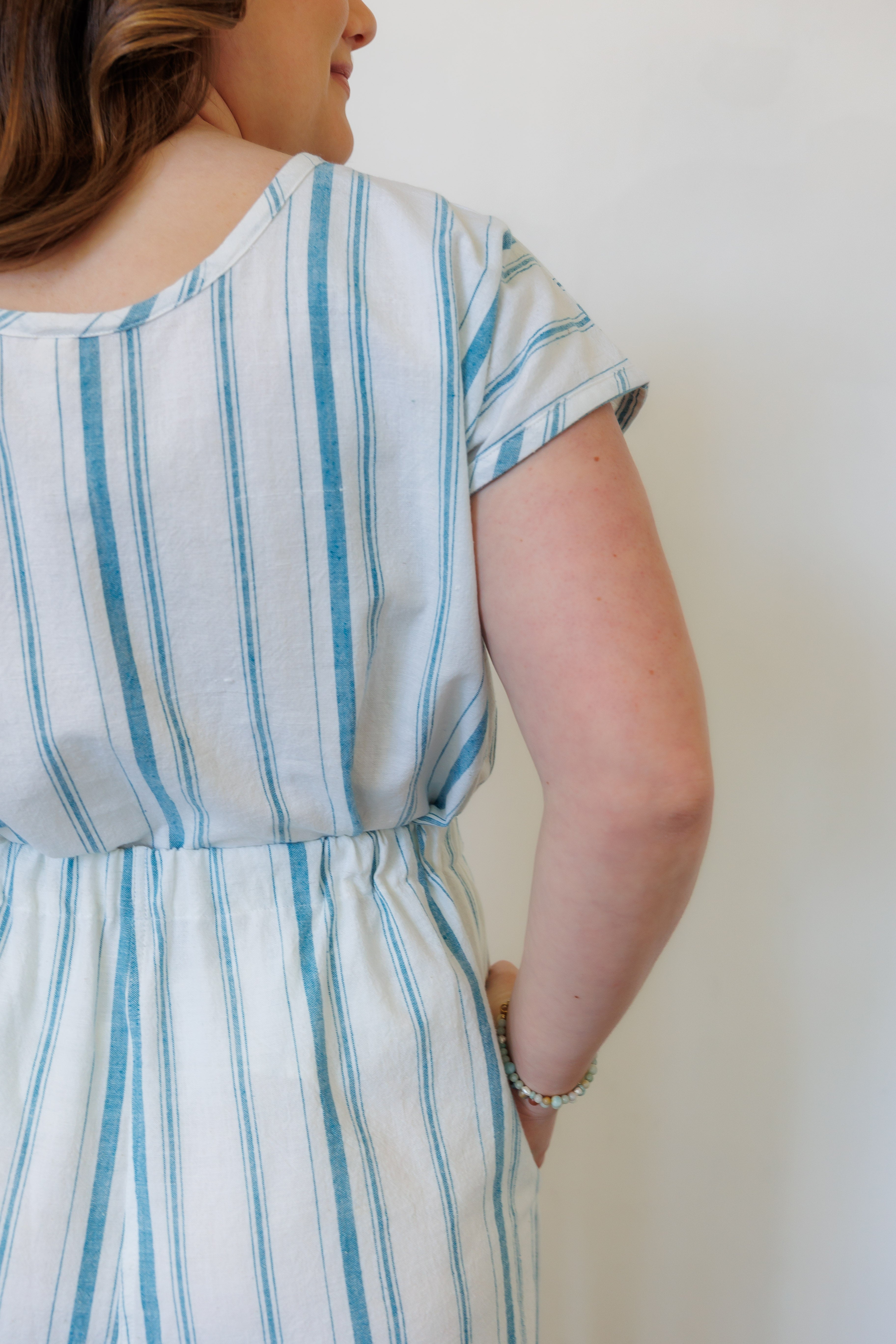 The Oasis Pants in Aegean Stripe