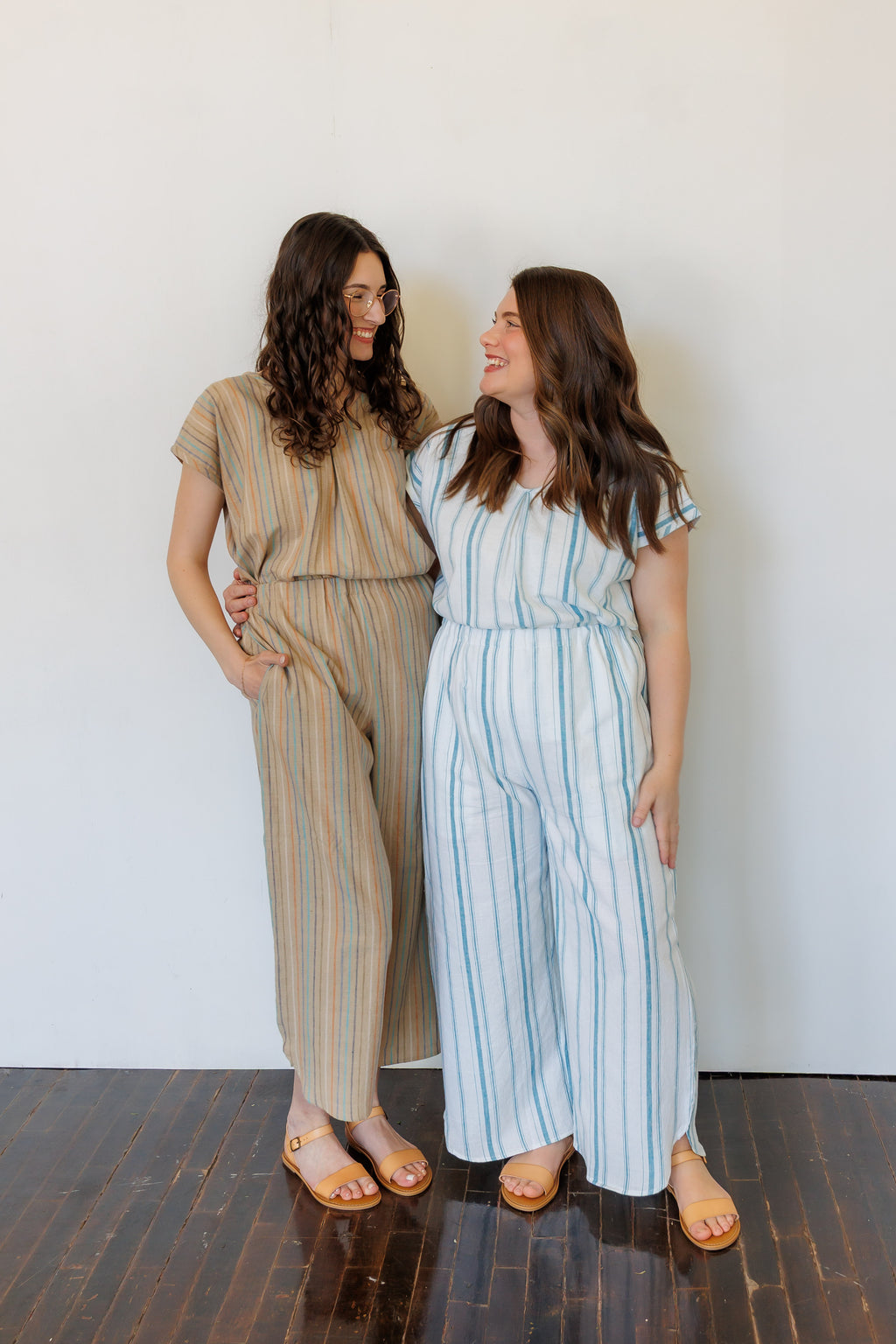 The Oasis Pants in Aegean Stripe