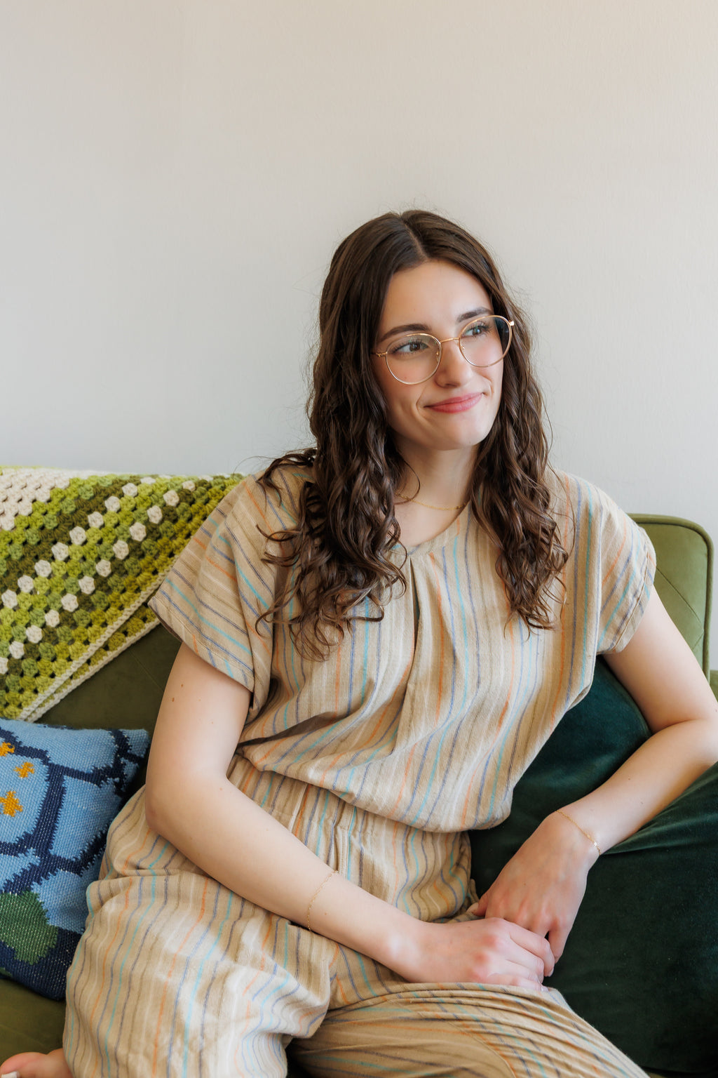 The Oasis Shirt in Hazel Stripe