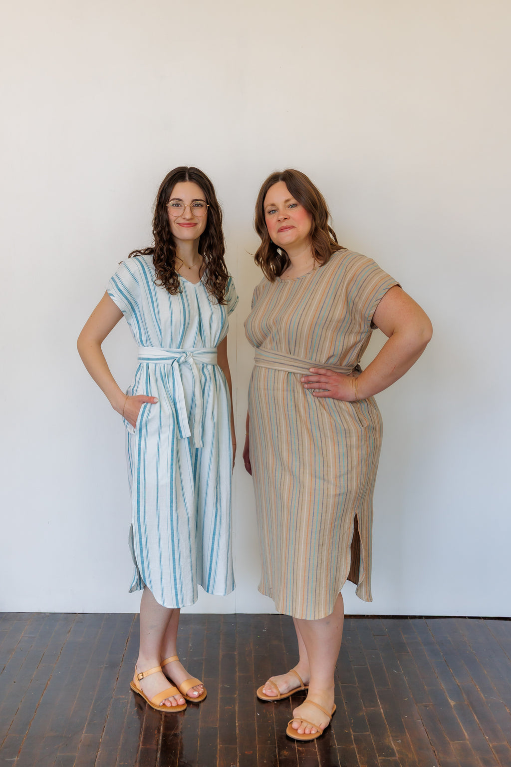 The Serene Kaftan Dress in Hazel Stripe