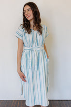 Load image into Gallery viewer, The Serene Kaftan Dress in Aegean Stripe
