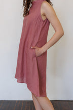 The Riverine Dress in Lilac Linen
