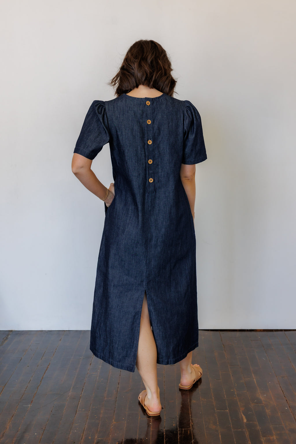 The Terra Midi Dress in Denim