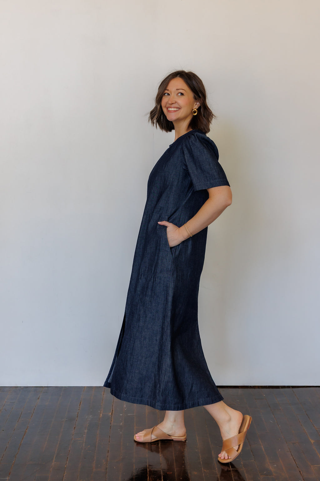 The Terra Midi Dress in Denim