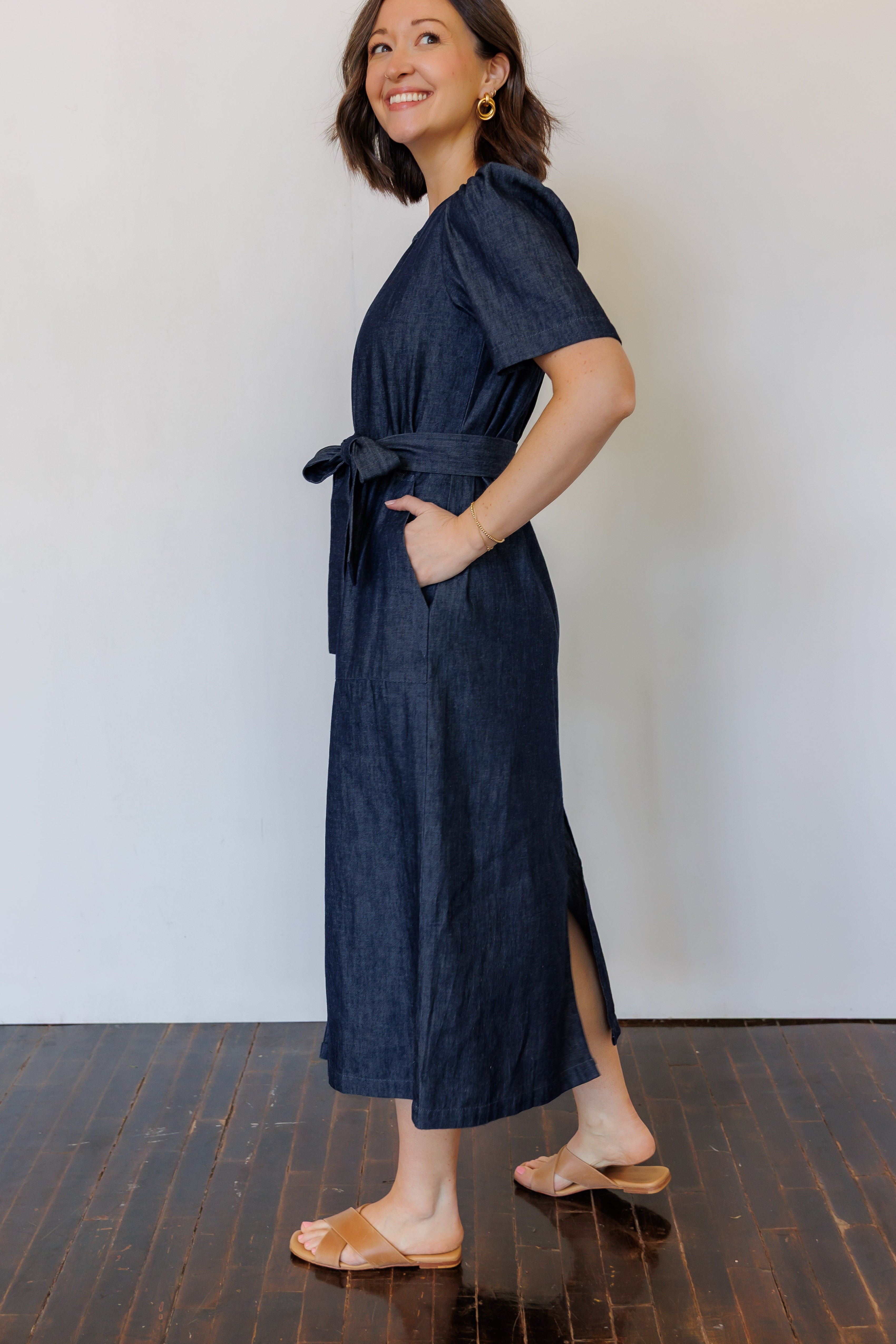 The Terra Midi Dress in Denim