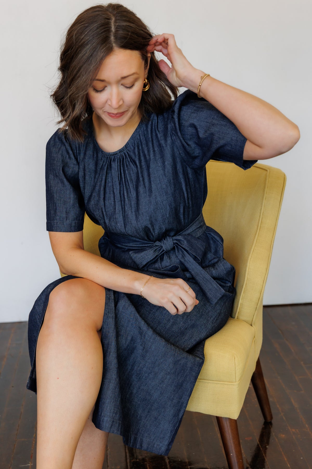 The Terra Midi Dress in Denim