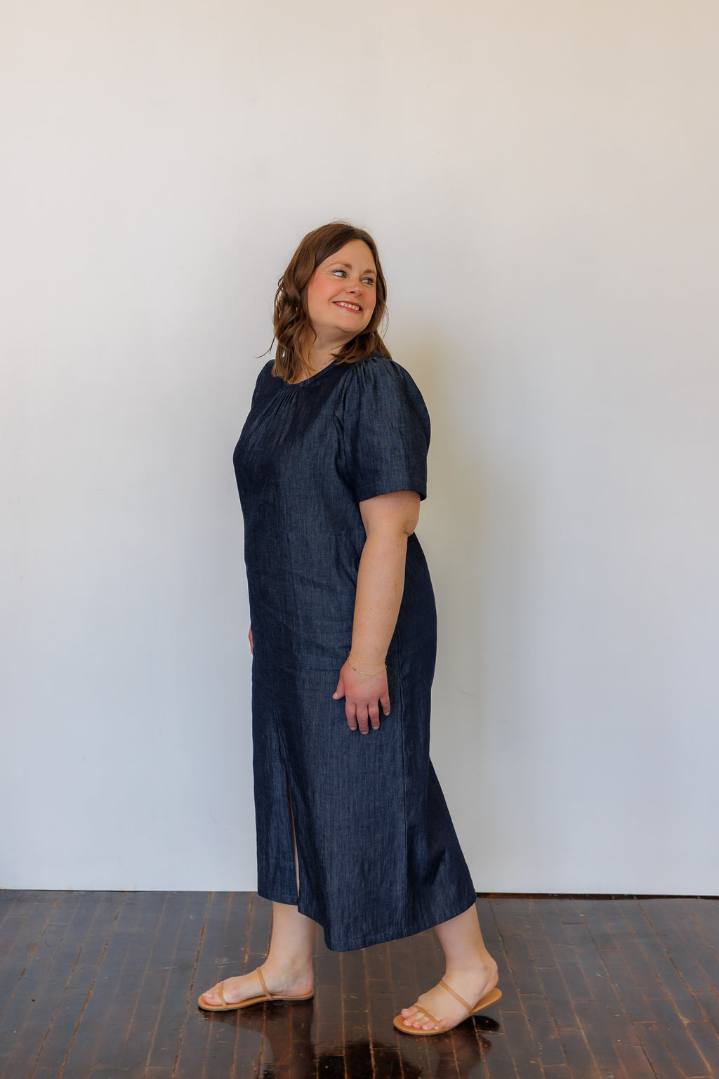 The Terra Midi Dress in Denim