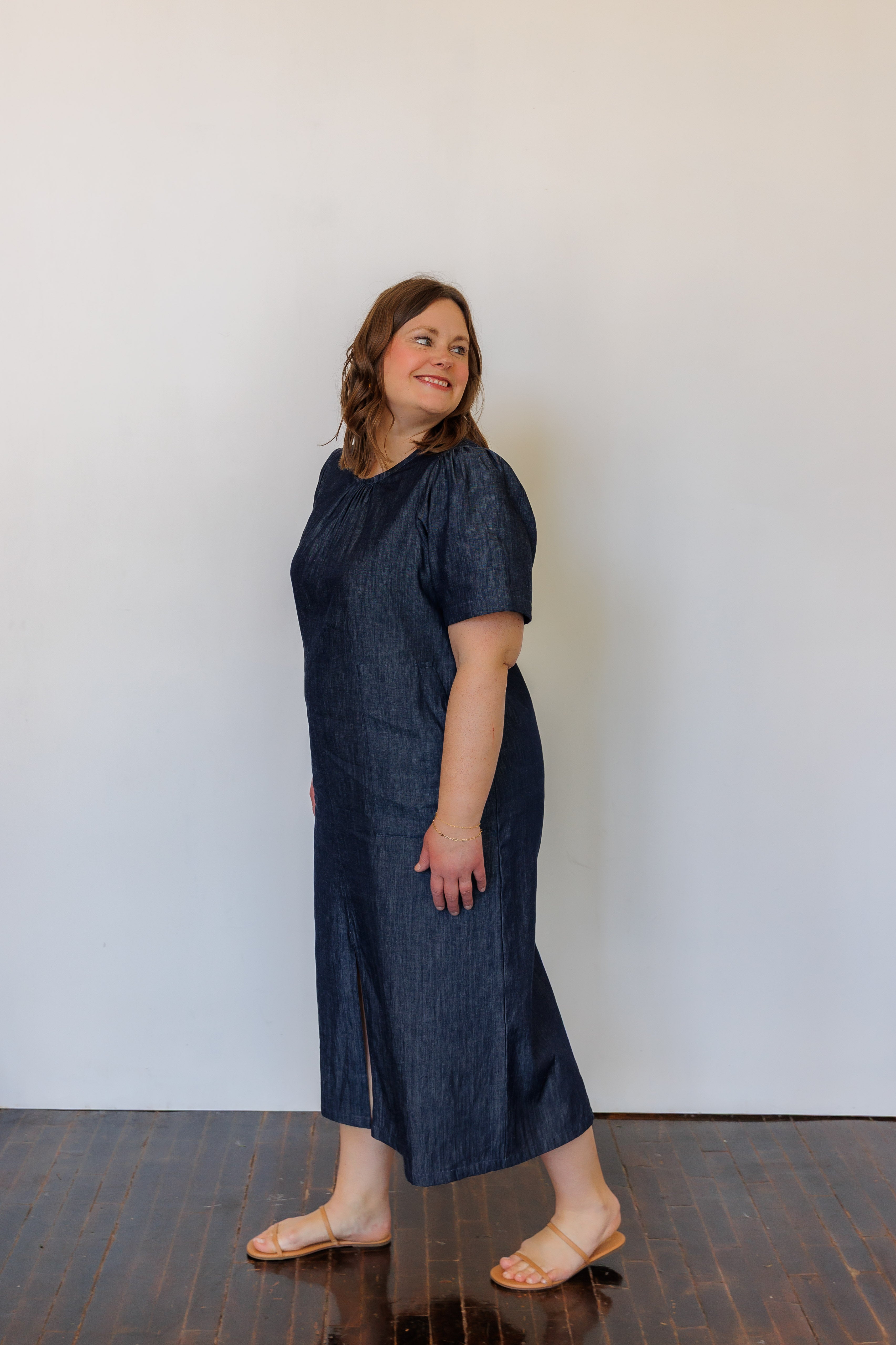 The Terra Midi Dress in Denim
