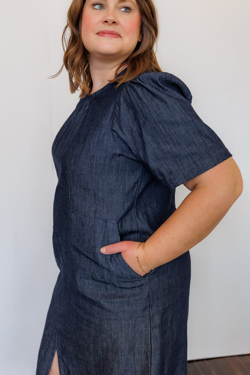 The Terra Midi Dress in Denim