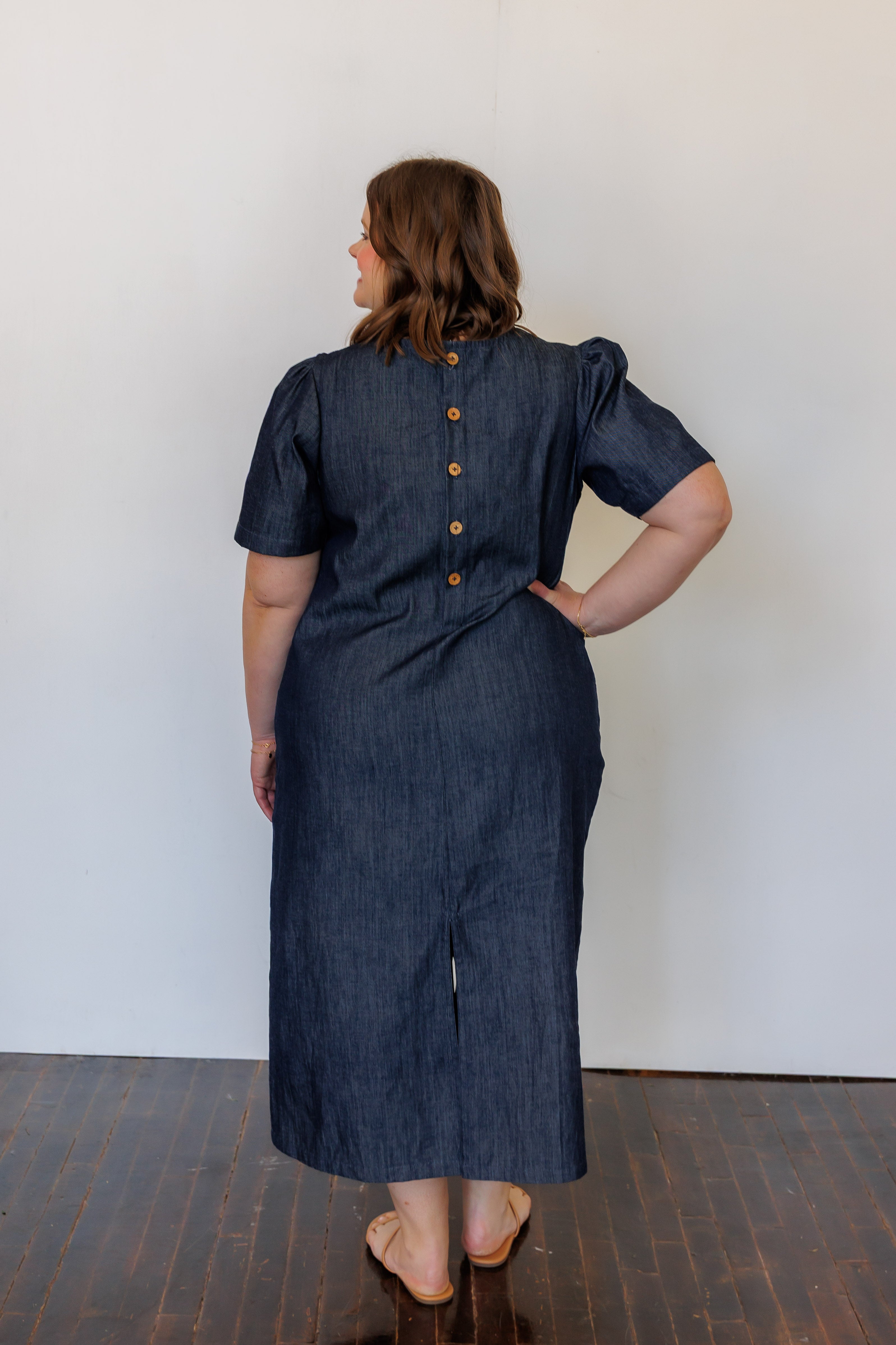 The Terra Midi Dress in Denim