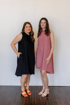 The Riverine Dress in Lilac Linen