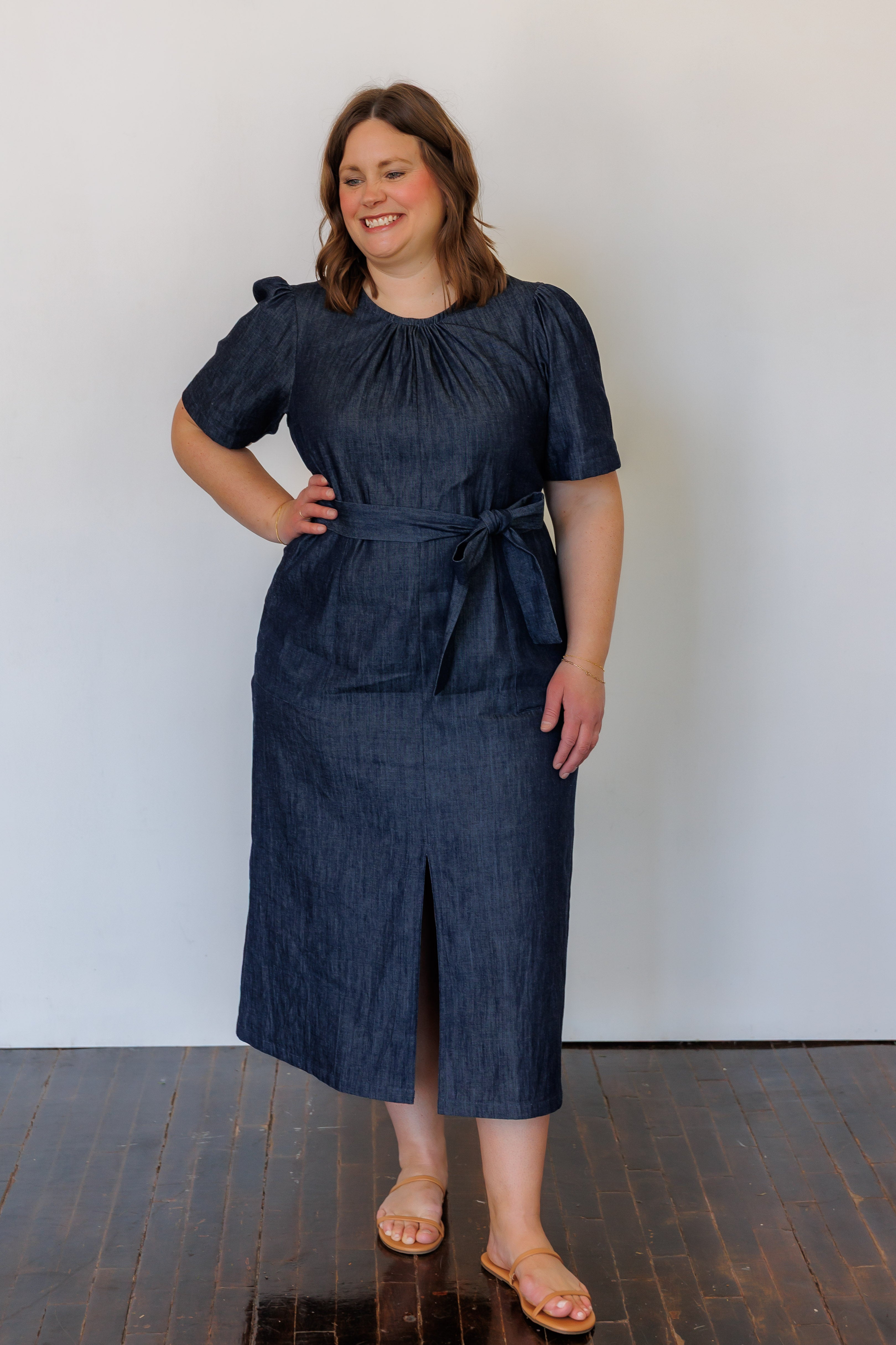 The Terra Midi Dress in Denim