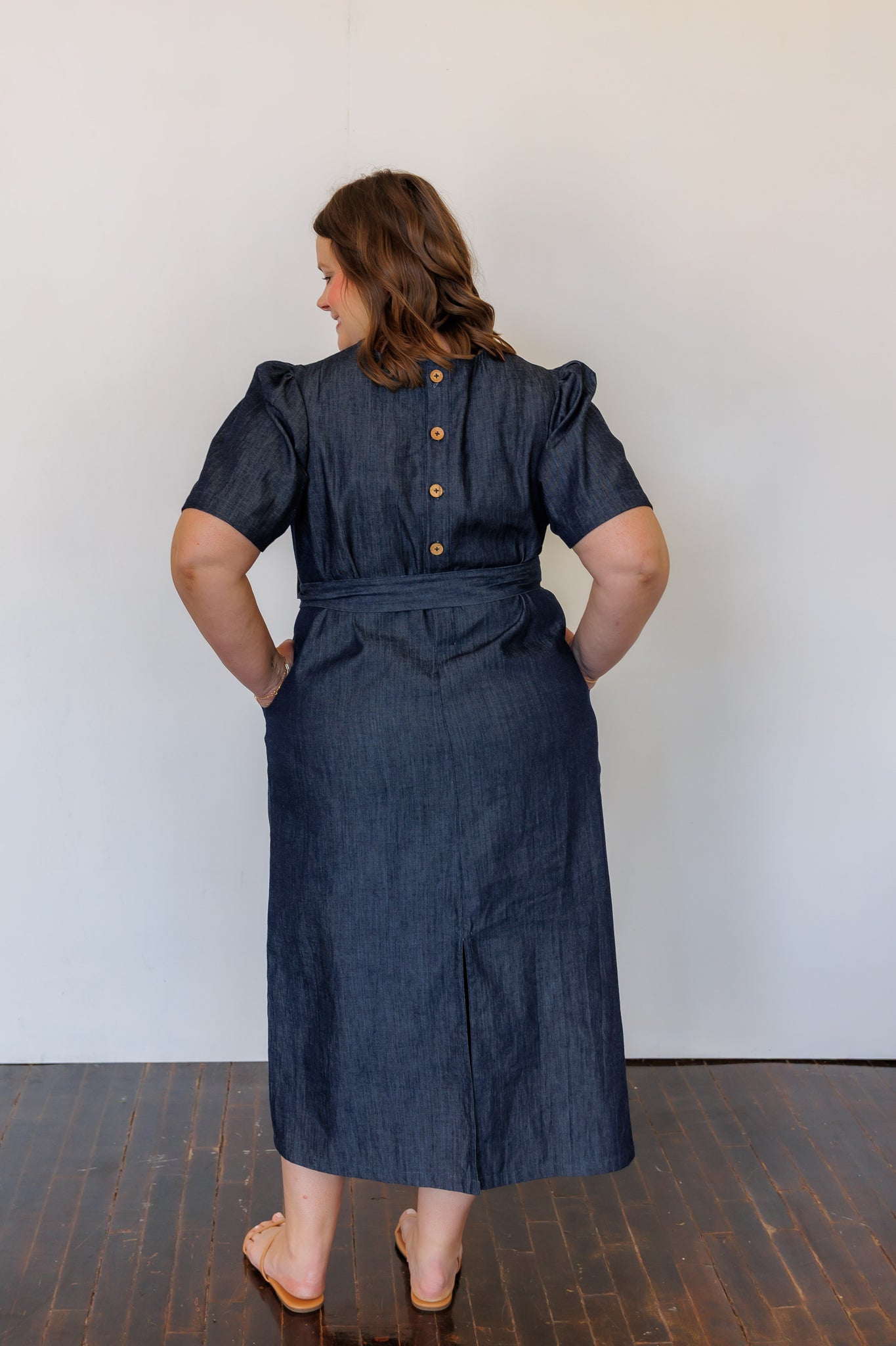 The Terra Midi Dress in Denim