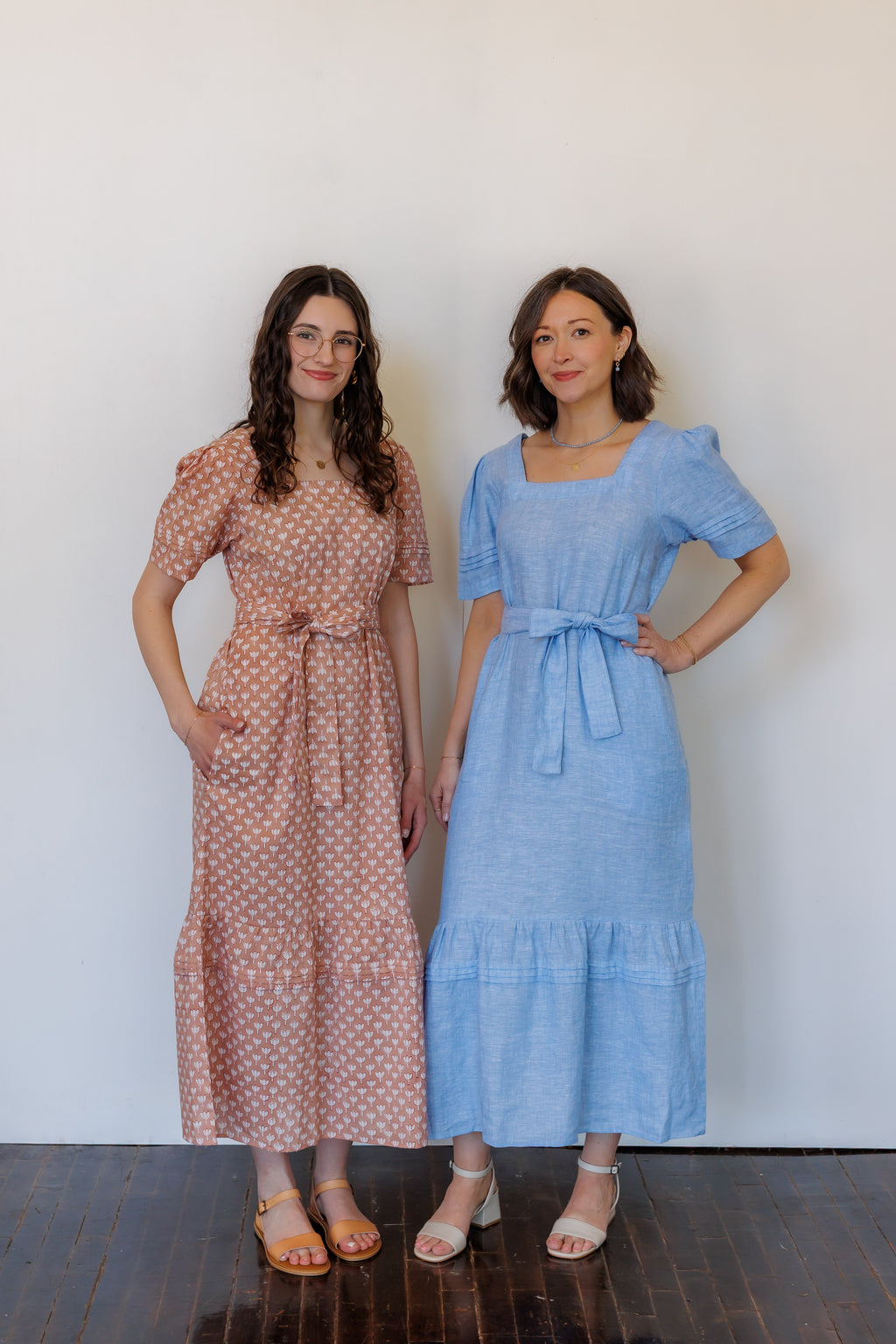 The Traverse Dress in Blue Linen