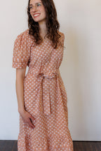 The Traverse Dress in Pink Block Print