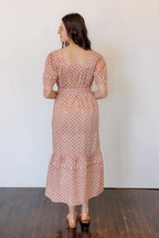 The Traverse Dress in Pink Block Print
