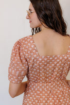 The Traverse Dress in Pink Block Print