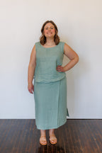 The Willow Wrap Skirt in Sage Green