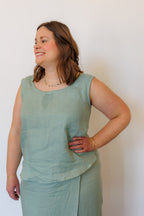 The Willow Top in Sage Green