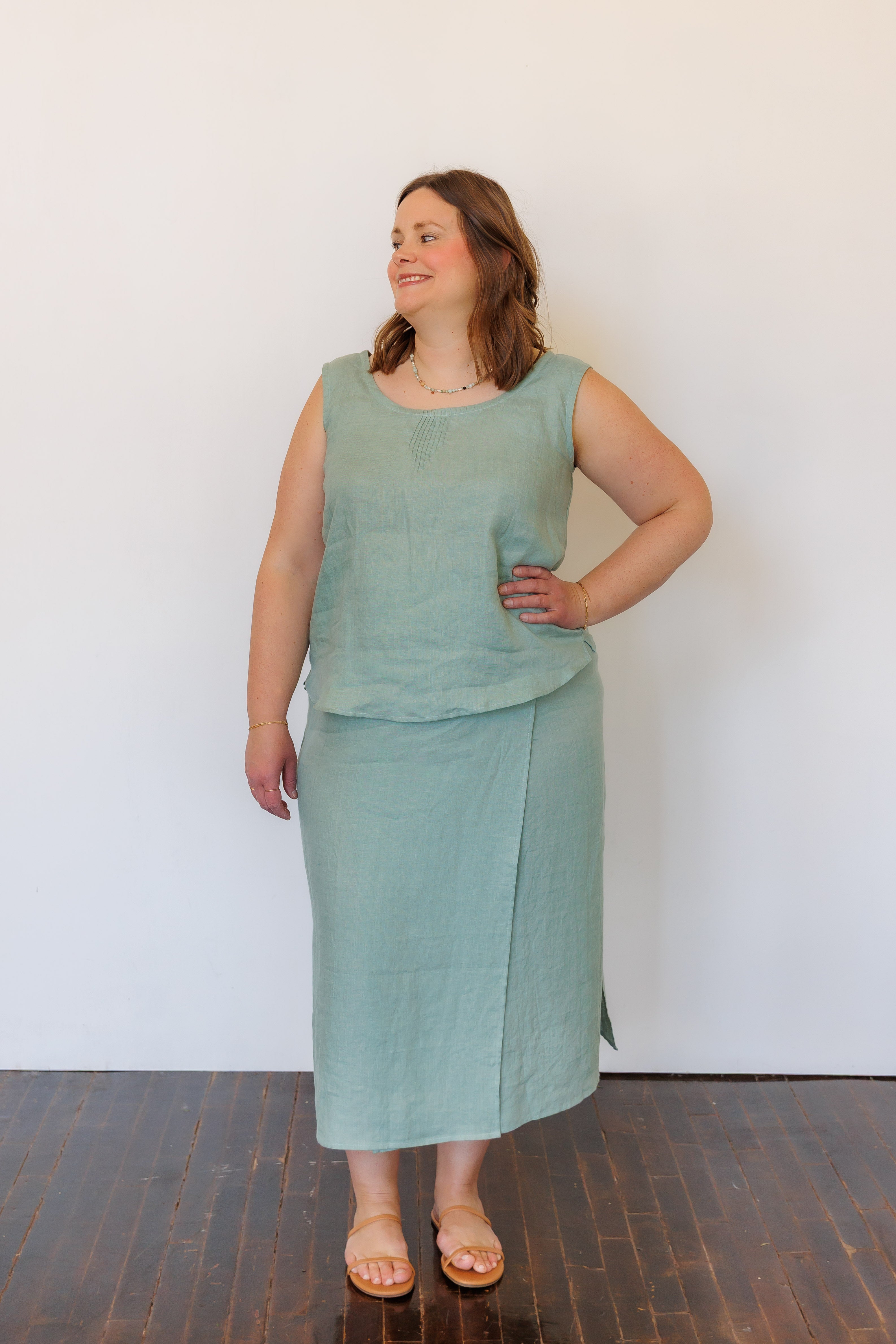 The Willow Top in Sage Green
