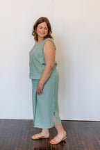 The Willow Wrap Skirt in Sage Green