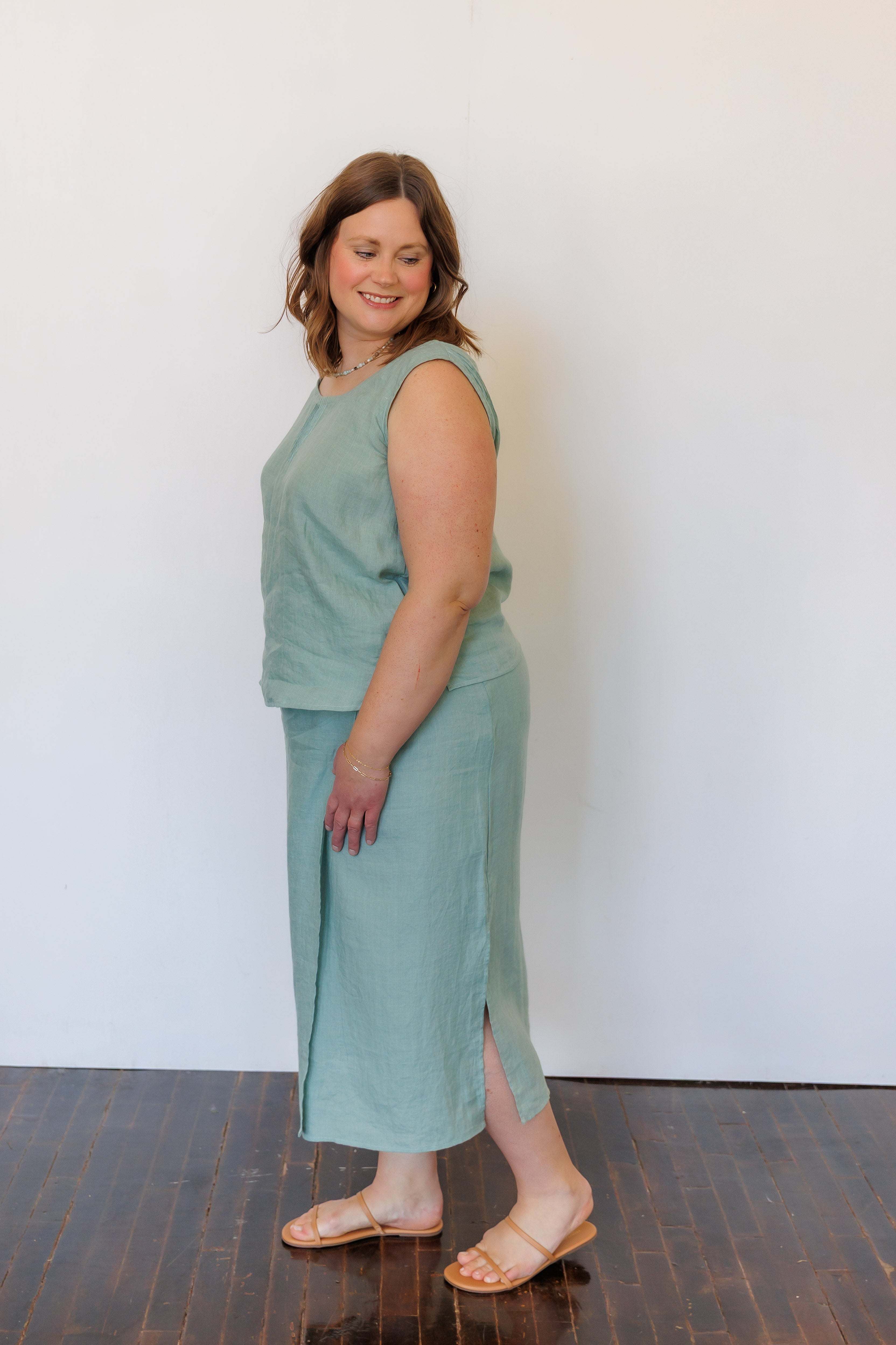 The Willow Wrap Skirt in Sage Green