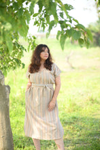 Load image into Gallery viewer, The Serene Kaftan Dress in Aegean Stripe
