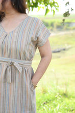 Load image into Gallery viewer, The Serene Kaftan Dress in Aegean Stripe
