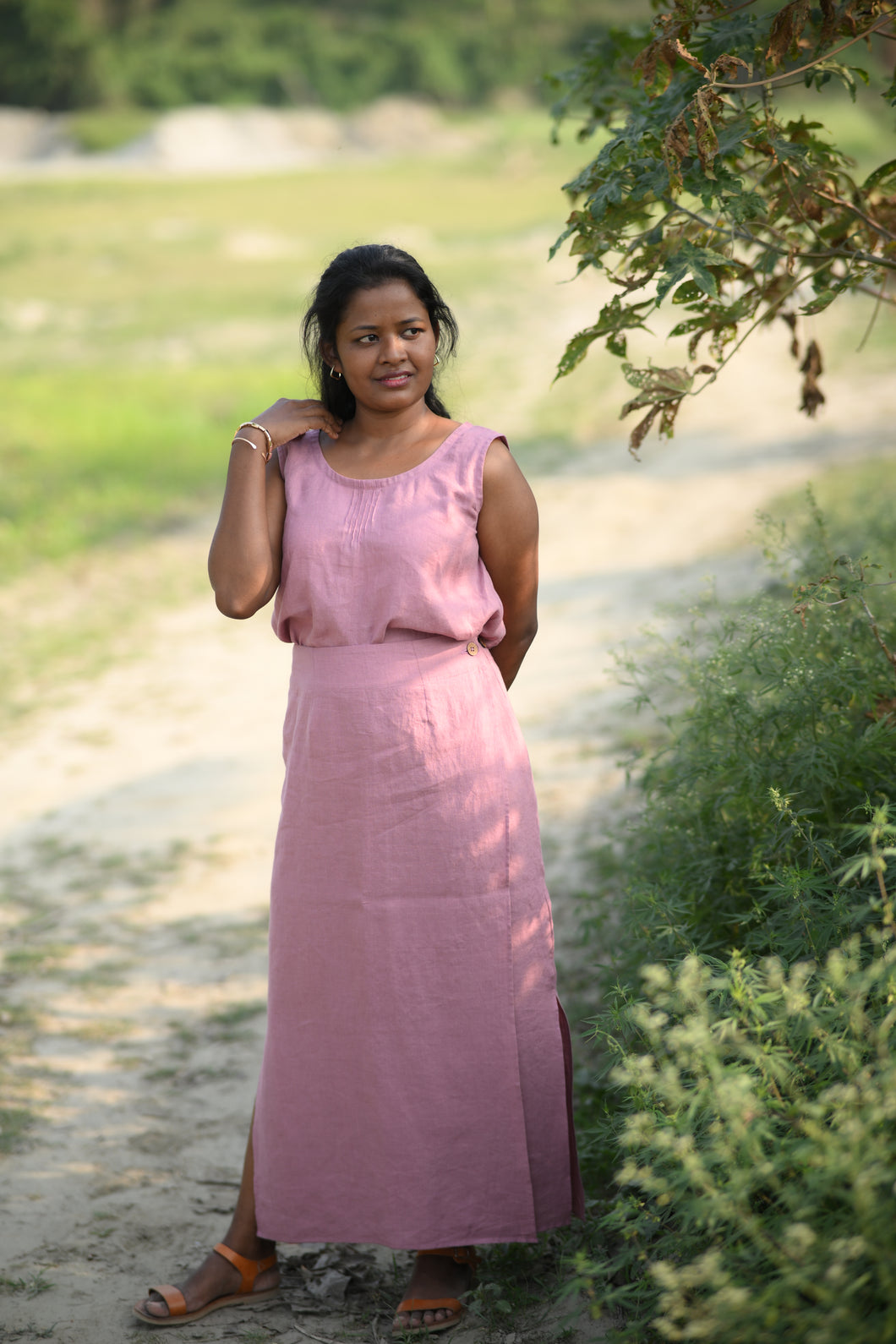 The Willow Wrap Skirt in Lilac
