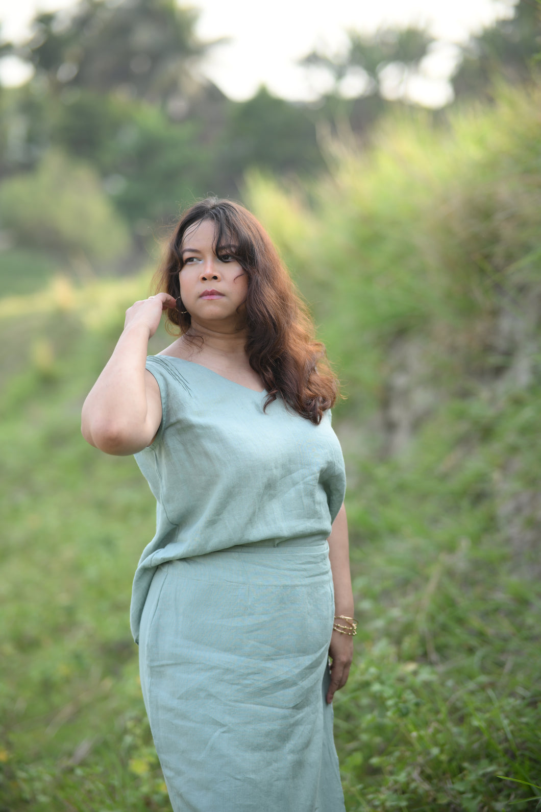 The Willow Top in Sage Green