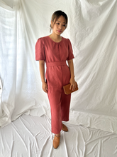 Load image into Gallery viewer, The Terra Short Sleeved Linen Jumpsuit
