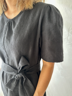 The Terra Short Sleeved Linen Jumpsuit