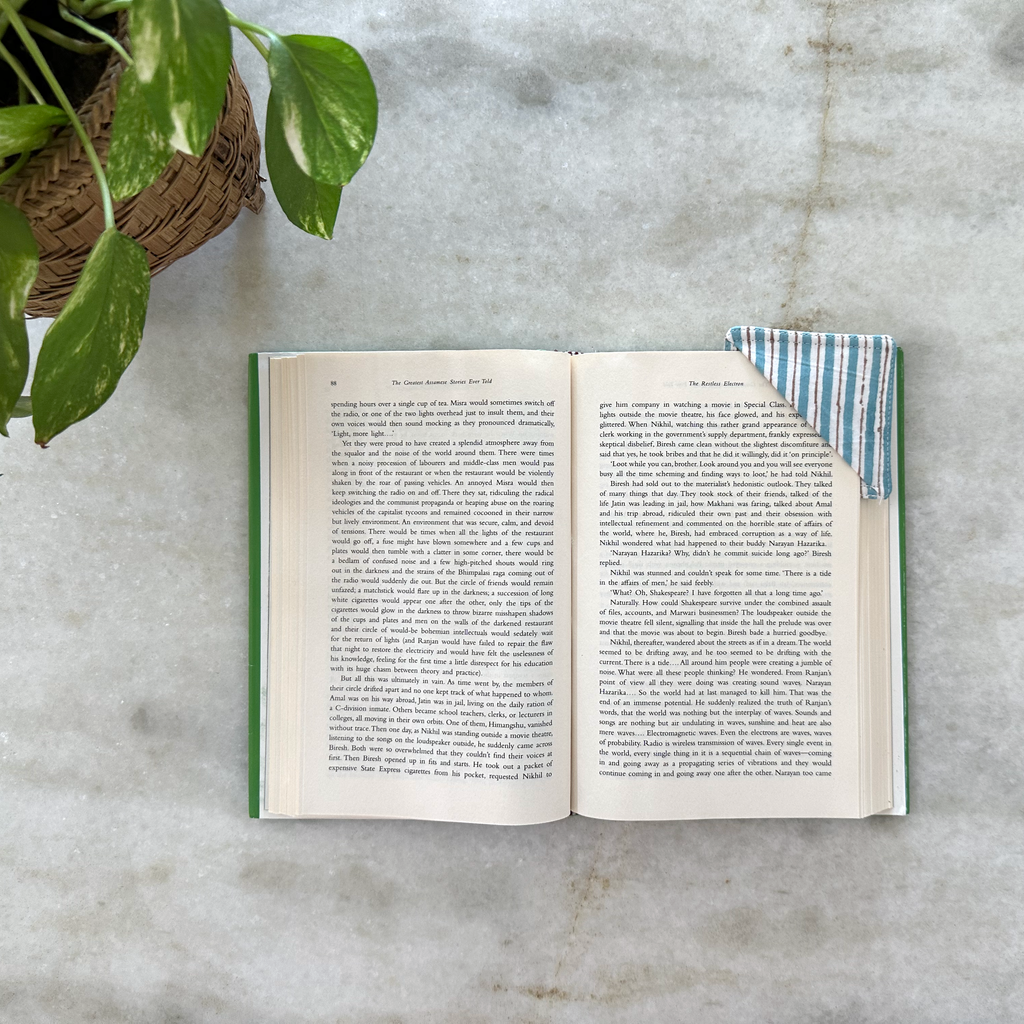 Block Print Corner Bookmarks