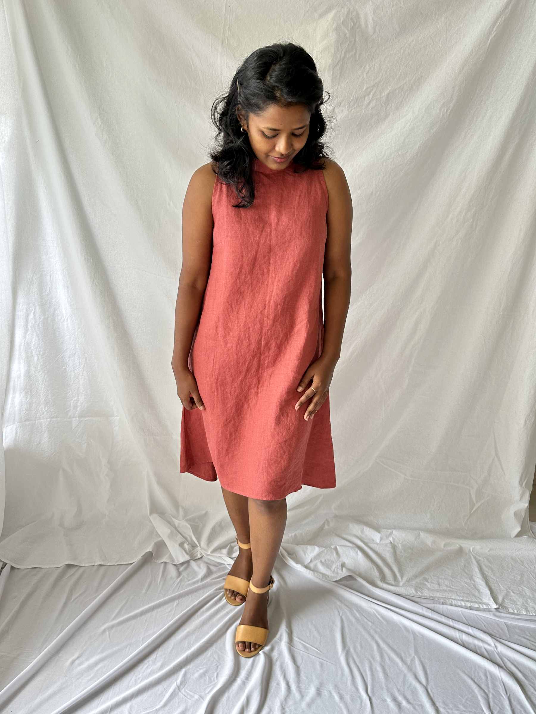 The Riverine Dress in Marsala