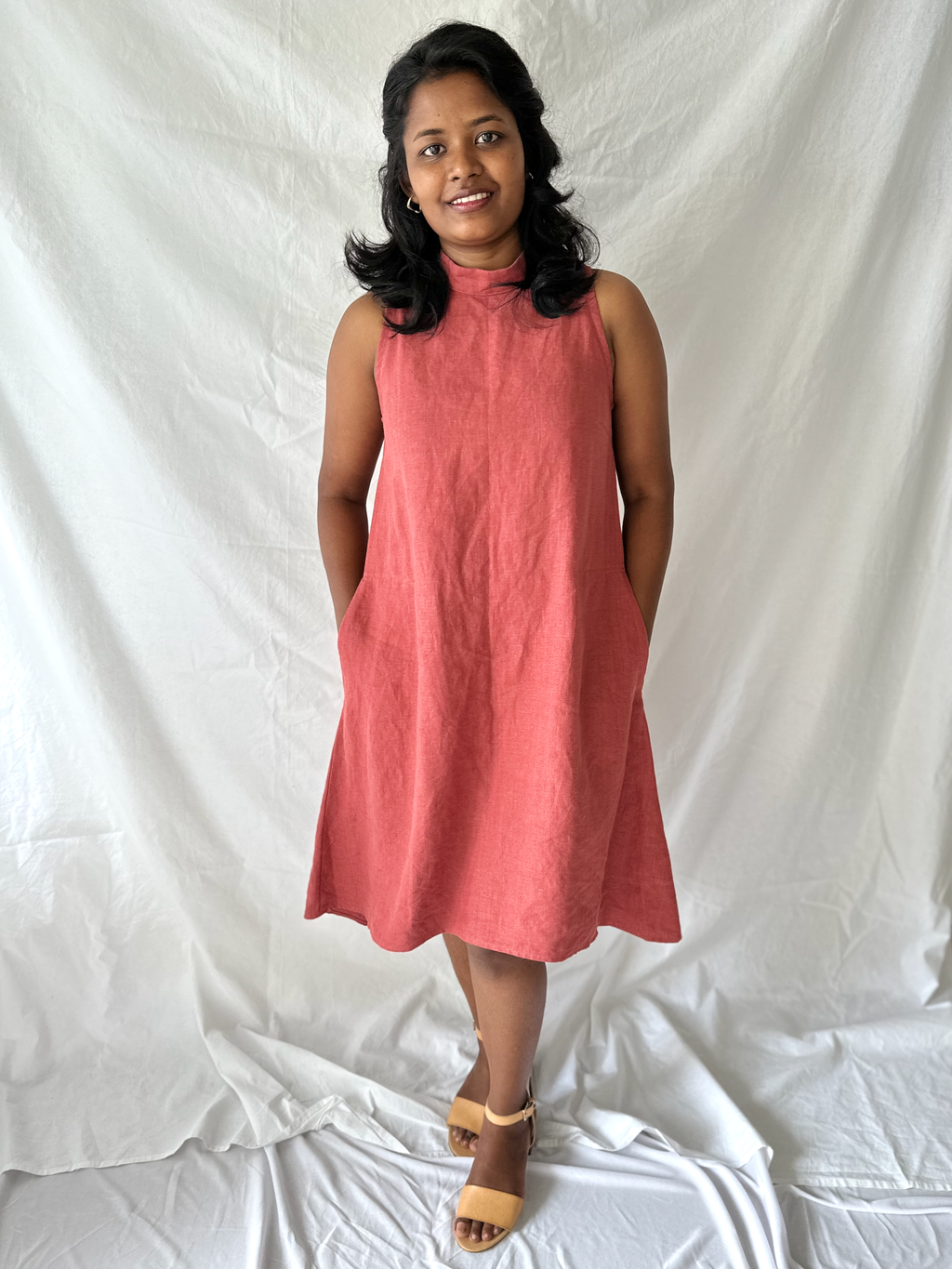 The Riverine Dress in Marsala