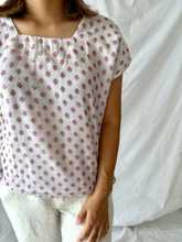 Load image into Gallery viewer, Delicate Pink Floral Square Neck Top - S, XL
