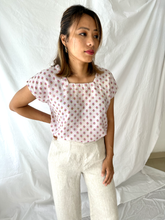 Load image into Gallery viewer, Delicate Pink Floral Square Neck Top - S, XL

