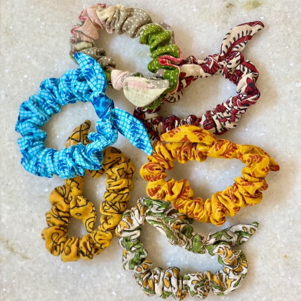 Upcycled Sari Cotton Scrunchie