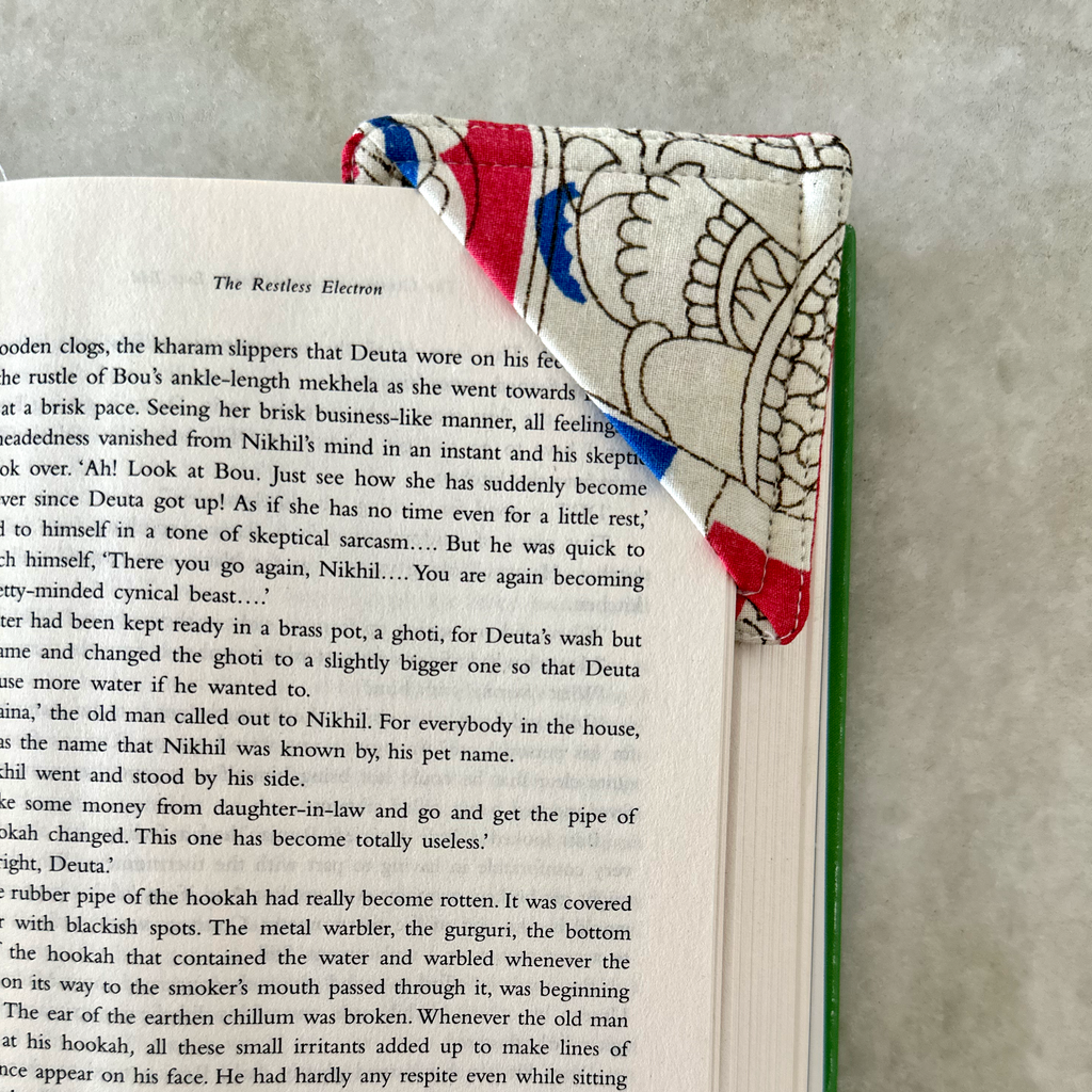 Upcycled Sari Corner Bookmarks