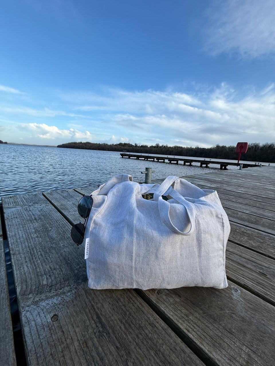 Linen Market Tote Bag